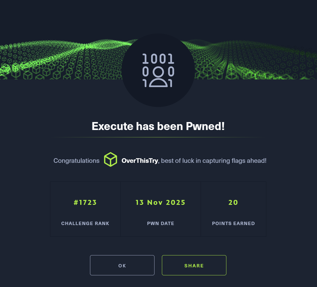 Execute has been Pwned!